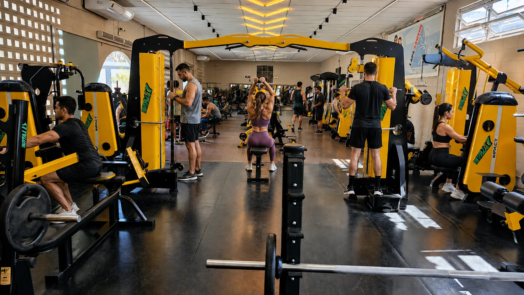 Estrutura real da área de musculação da Lapa Center